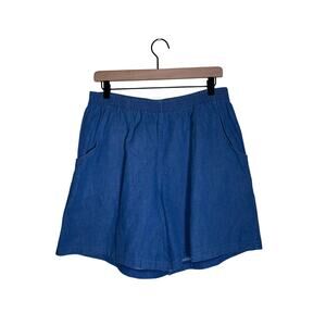 VINTAGE GEPETTO 80s high waist elastic denim shorts L